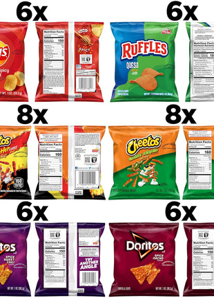 Frito-Lay Cheesy Spicy Sweet Variety Pack, 1oz Single Serve Bags, (Pack of 40) (Assortment May Vary)