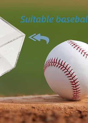 4 Pack Baseball Display Case, UV Protected Acrylic Boxes for Display,Clear Display Case Baseball Cube Memorabilia Showcase Autograph Ball Protector - for Official Size Ball