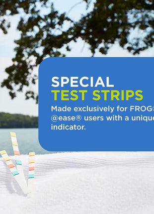FROG @Ease Test Strips for Hot Tubs and Swim Spas - Test Strip with Out Indicator for FROG @Ease SmartChlor Cartridges, pH, Total Alkalinity and Total Hardness - 30 Test Strips