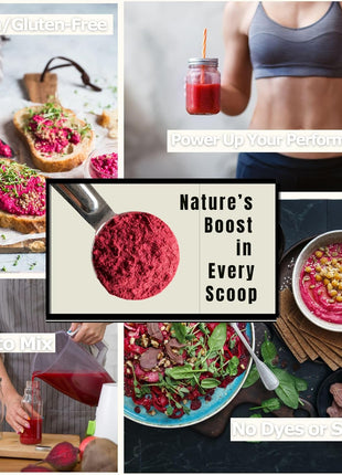 Chérie Sweet Heart Organic Beet Root Powder – Raw, Non-GMO, 1 LB – Natural Energy Boost, Supports Circulation, Detox, & Heart Health – Vegan, Gluten-Free