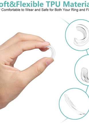 Invisible Ring Size Adjuster for Loose Rings Ring Adjuster Fit Any Rings, Assorted Sizes of Ring Sizer