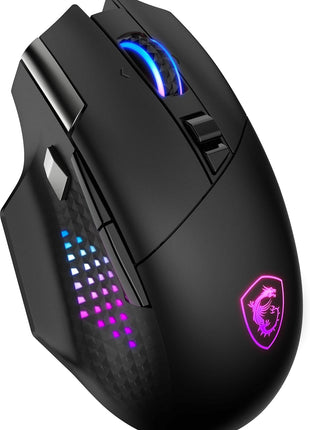 msi Versa PRO W Gaming Mouse, 26000 DPI, 70M+ Clicks, OMRON Optical Micro Switch, Optical Sensor, Ergonomic Ambitextrous Hand Design, RGB Light