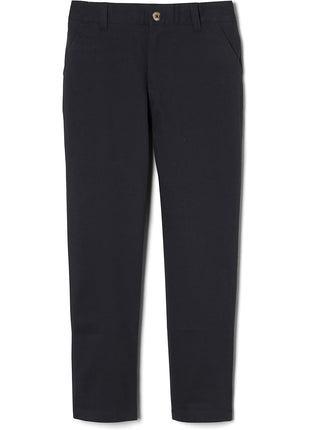 French Toast Boys' Adjustable Waist Stretch Straight Fit Chino Pant, School Uniform Navy, 12
