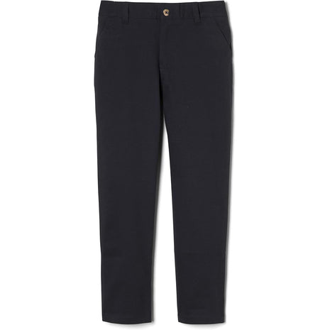 French Toast Boys' Adjustable Waist Stretch Straight Fit Chino Pant, School Uniform Navy, 12