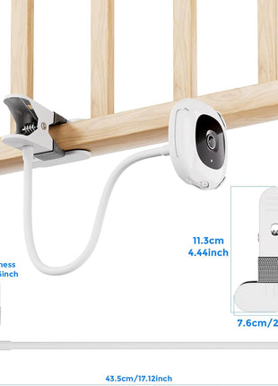 Flexible Twist Clip Holder for Nanit Pro Smart Baby Monitor,Flexible Twist Monitor Bracket for Nanit Pro Smart BabyMonitor,No Drilling Required