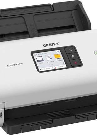 Brother ADS-3300W Wireless, High-Speed Desktop Scanner | 2.8-inch Touchscreen | Scans Up to 40ppm1