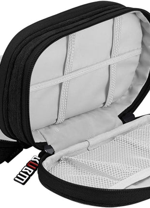 BUBM Double Compartment Storage Case Compatible with PS Vita and PSP, Protective Carrying bag, Portable Travel Organizer Case Compatible with PSV and Other Accessories, Black