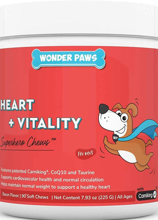 Probiotic Superhero Chews Plus Heart + Vitality Chews - for Dog's Gut Health, Digestion, Immune Support, Heart Health & Circulation - Probiotic 90 Chews - Heart + Vitality 90 Chews