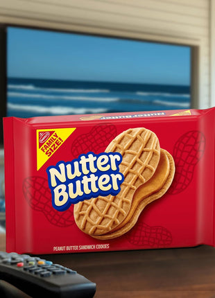 NUTTER BUTTER Peanut Butter Sandwich Cookies, Family Size, 16 oz