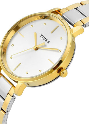TIMEX Silver Round Dial Analog Women's Watch - TWEL15828