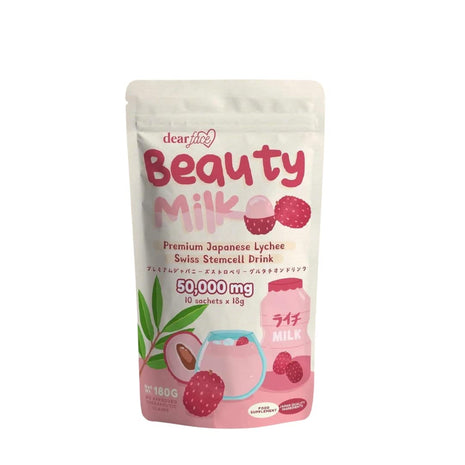 Beauty Milk Premium Japanese Lychee Swiss Stemcell Drink 50,000mg - 10 Sachets
