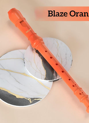 SDREAM Soprano Recorder Instrument for Kids and Adults - Beginner 8 Hole German Fingering Recorder Flute With Cleaning Rod, Packing Bag and Sheet Music (Orange)