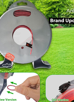 A Anleolife 1-Pound Heavy Duty Twisted .095-inch-by-393-ft Dual Core String Spiral Trimmer Line Donut,with Built-in Line Cutter