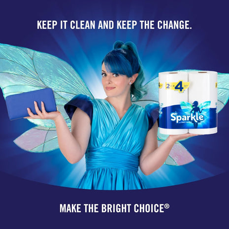 Sparkle Pick A Size Paper Towels, 3 Triple Rolls = 9 Regular Rolls, Everyday Value Paper Towel With Full And Half Sheets