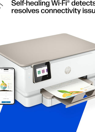 HP Envy Inspire 7255e Wireless Color Inkjet Printer, Print, scan, copy, Easy setup, Mobile printing, Best-for-home, 3 month Instant Ink trial included, AI-enabled (1W2Y9A)