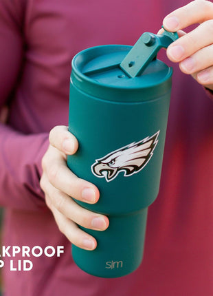 Simple Modern Officially Licensed NFL 30oz Tumbler with Flip Lid and Straws | Football Insulated Stainless Steel Cup | Gifts for Men Women | Trek Collection