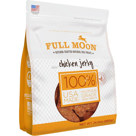 Full Moon Chicken Jerky Healthy All Natural Dog Treats Human Grade Made in USA Grain Free, 1.5 Pound (Pack of 1)