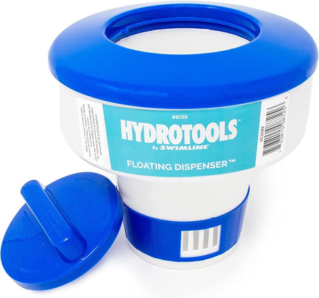 HYDROTOOLS BY SWIMLINE 8725 Large Capacity Pool & Spa Chemical Dispenser | Compatible With Bromine & Chlorine Supports 1-3'' Tablets | Adjustable Control Ring For Customizable Flow Rate