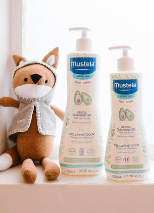 Mustela Gentle Cleansing Gel - Baby Wash for Delicate Skin and Hair - Newborn-Safe Cleanser - Made with with Natural Avocado Perseose - 1 or 2-Pack - Various Sizes