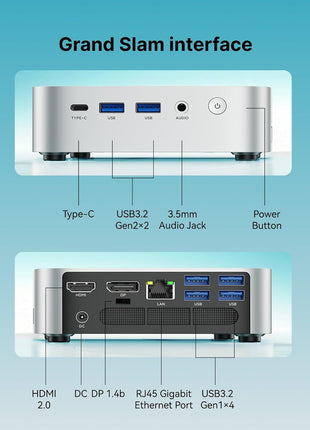 ACEMAGIC K1 Mini PC AMD Ryzen R2544 8GB DDR4 256GB SSD Mini Computers (Turbo 3.7GHz), Win 11 Pro Radeon 4K Triple Display Desktop Computers 3.2USB-C Max 28W, VESA GbE/WiFi/BT Education/Business Office
