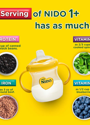 Nido NESTLE Kinder 1+ Powdered Milk Beverage 1.76 lb. Canister