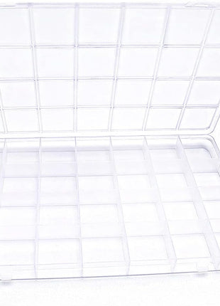 IOOLEEM 28 Grids Plastic Bead Organizer Box, Organizer Container Storage Box, Dividers for bead arts and crafts.