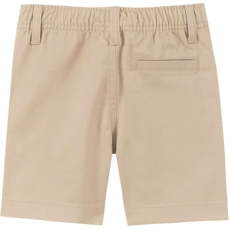 Nautica Boys' School Uniform Flat Front Twill Short, Khaki/Pull-on, 6