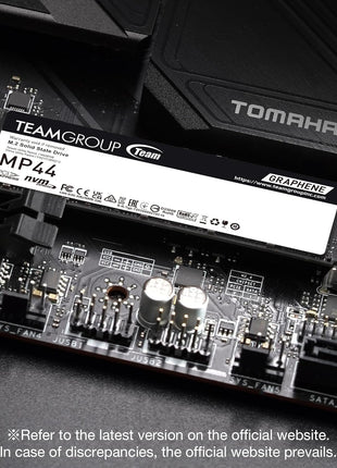TEAMGROUP MP44 1TB SLC Cache Gen 4x4 M.2 2280 PCIe 4.0 with NVMe Laptop Desktop NUC NAS SSD (R/W Speed up to 7000/6000MB/s) TM8FPW001T0C101