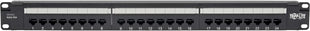 Eaton Tripp Lite Cat6 24-Port PoE+ Patch Panel, RJ45 Ethernet, 1U Rackmount, EIA/TIA 568A/B Wiring Standards for 110 & Krone Terminations, (N252-P24), Black