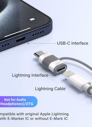 Thousover 4 Pack Lightning to USB C Adapter for iPhone 15/16/17 Pro/17 Pro Max,for iPhone 17/16 Charger,17/16 Accessories,Fast Charging & Data Transfer,USB C Charger Connector Cable,Not for Audio/OTG