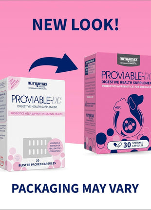 Nutramax Laboratories 30 Count Proviable Health Supplement for Cats and Dogs (PROVDC30)