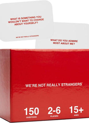 WE'RE NOT REALLY STRANGERS Card Game, Conversation Card Game for Adults | 150 Cards for Adults, Teens, Couples, & Strangers - Icebreaker Questions for Game Night or Date Night, Ages 15+, 2-6 Players