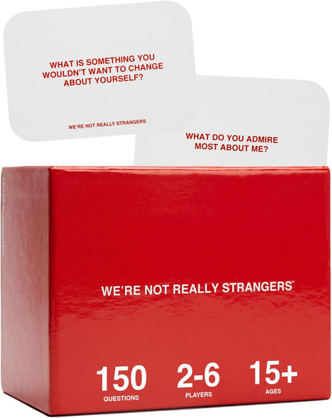 WE'RE NOT REALLY STRANGERS Card Game, Conversation Card Game for Adults | 150 Cards for Adults, Teens, Couples, & Strangers - Icebreaker Questions for Game Night or Date Night, Ages 15+, 2-6 Players
