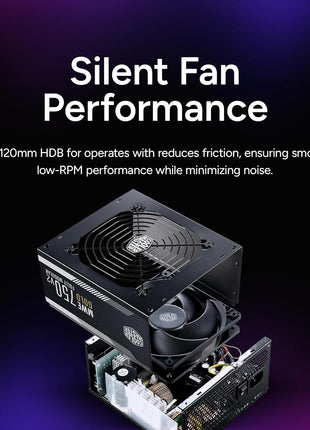 Cooler Master MWE Gold 750 V2 Power Supply, Fully Modular | Certification Cybenetics Gold & Noise Standard +, 80 PLUS Gold, 750W, Semi-Fanless Low Noise, Fully Modular