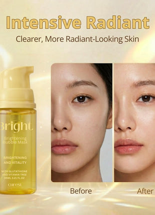 Curest Wash-Free Micro Bubble Mask - Korean Skin Care Set for Radiant Glow