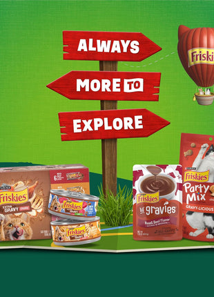 Purina Friskies Gravy Swirlers With Flavors of Chicken, Salmon and Gravy Dry Cat Food - 3.15 lb. Bag