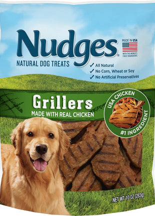 Blue Buffalo Nudges Grillers Natural Dog Treats, Made in the USA with Real Steak, 16-oz Bag