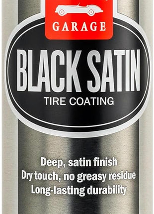 Griot's Garage Black Satin Tire Coating, Provides a Low-Gloss, Satin Finish, Non-Greasy, Long-Lasting, Quick-Drying, Easy-to- Use, No Mess, 10951, 15oz