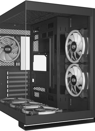 PCCOOLER CPS - C3 T500 ARGB Black - Mid Tower - Gaming Desktop Case with 6 ARGB Fans - ATX/M-ATX/ITX - 270 Column Free Panoramic View - 360MM Radiator & 400MM GPU Support (C3-T500BKD6-GL)