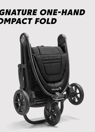 Baby Jogger City Mini GT2 All-Terrain Stroller Black Complete with Adjustable Handlebar Hand-Operated Parking Brake and car seat Adapter