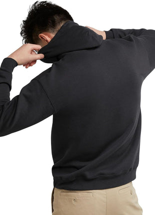 Hanes Men's Pullover EcoSmart Hooded Sweatshirt, Black, Large