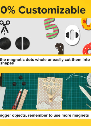 X-bet MAGNET Round Flexible Magnets with Adhesive Backing - (120pcs 0.8 inchx0.08 inch) Magnetic Dots for Whiteboard, Fridge - Stickers for Planning and Organization - Teacher Must Have - Teacher Supplies