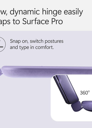 Microsoft Surface Pro Keyboard for Surface Pro 12" Device, Keyboard Only, Alcantara Material, Violet
