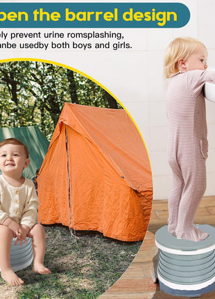 Portable Potty for Toddler,Travel Potty Seat for Toddler,Travel Toilet Kids | Portable Toilet for Kids,Car Potty for Toddler with 45 Liners,for Toddler Travel, Camping, Foldable, Indoor/Outdoor Use