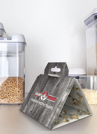 8 Pack Pantry Moth Traps- Safe and Effective for Food and Cupboard- Glue Traps with Pheromones and Anti bacterial for Pantry Moths