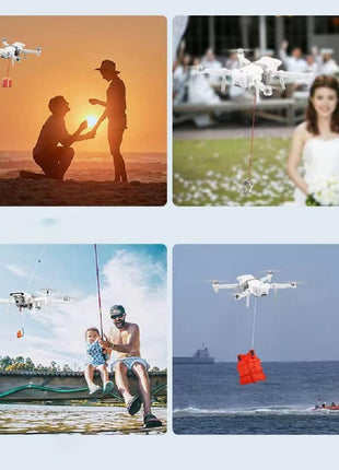 Universal Drone Airdrop System, Release Device, Payload Clip, Airdropper, Fish Bait Delivery Device , Drone Accessories, Compatible with DJI Mavic Mini 4 Pro, Mini 3, Mini 2, Air 2, Air 2S, Air 3, Mavic 3, Mavic 2, Spark (Airdrop Device)
