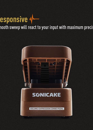 SONICAKE Passive Volume & Expression EXP Pedal, Mini Guitar Volume Pedal - Vexpress