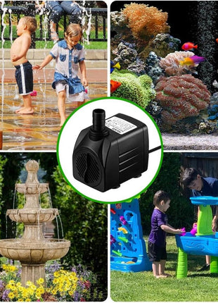 PULACO 400GPH Submersible Water Pump with 5 ft Tubing, 25W durable fountain water pump for Pond Fountain, Aquariums Fish Tank, Statuary, Hydroponics