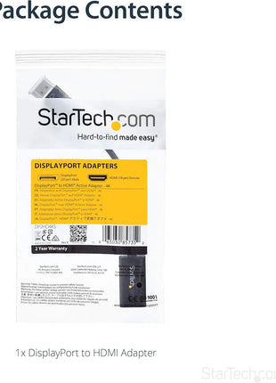 StarTech.com DP2HD4KS DisplayPort to HDMI 4K Audio/Video Converter