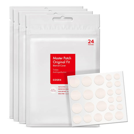 COSRX Acne Pimple Patches Absorbing Hydrocolloid Spot, 3 Size (96 Count) | Pimple Stickers for Blemishes and Zits Cover, Absorbs Zits & Blemish, Spot Stickers for Face and Body, Korean Skin Care
